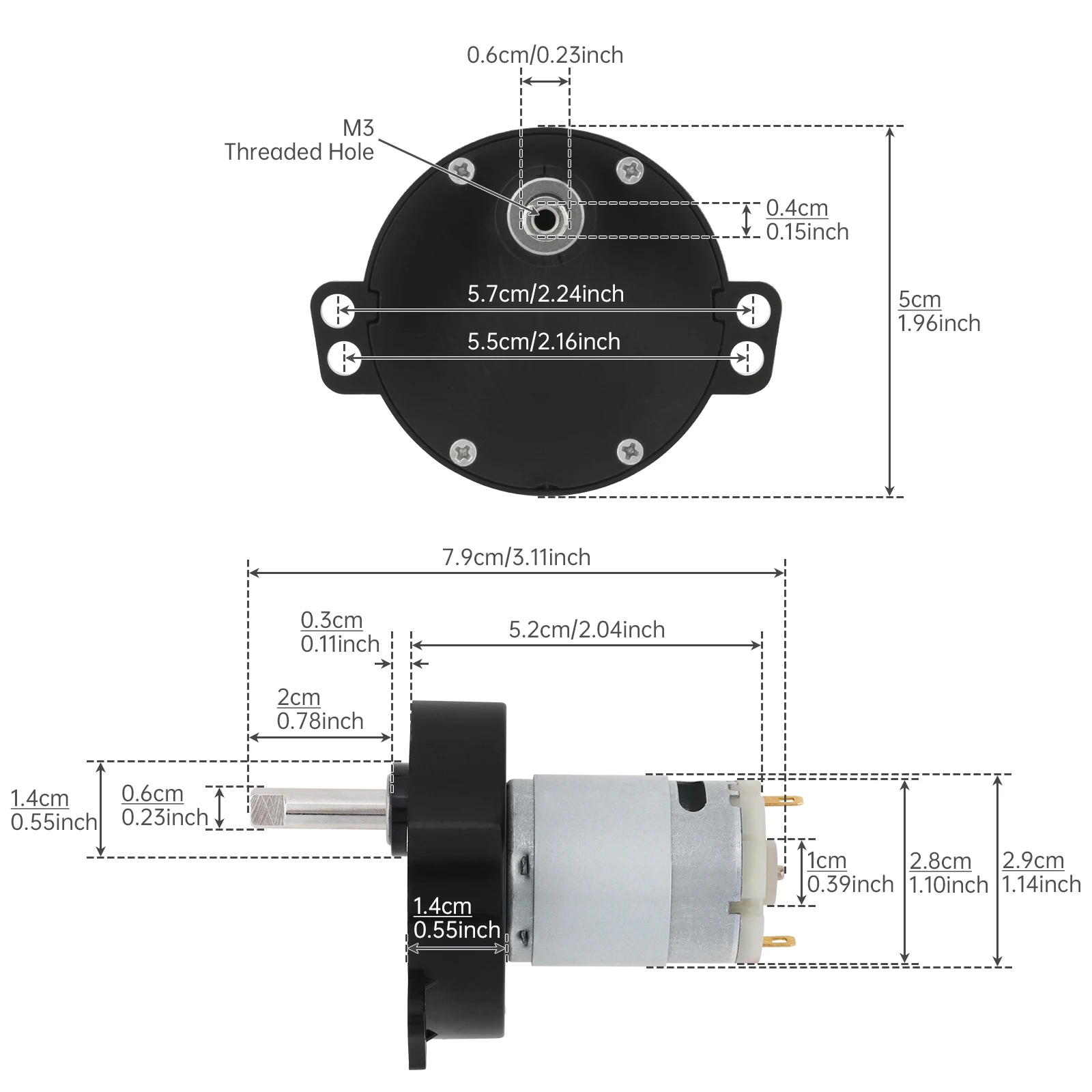 R380 Gear Motor 12V 1600RPM High Torque DC Motor Replaceable for Mini Washing Machine / Clothes Dryer / Home Appliances