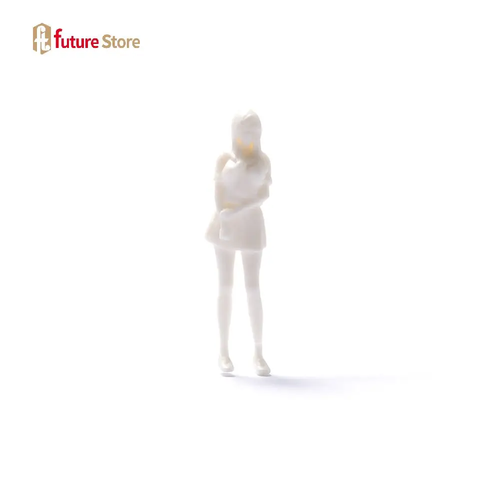 ANT Resin  1/64  Yellow Haired Student Dress Girl Diorama Figure Model Miniature Creative Photography Display Collection