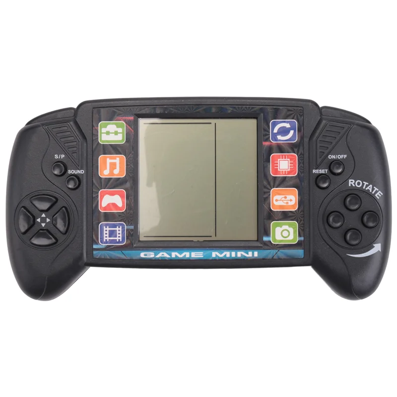 ABAC-Pocket Handheld Video Game Console 3.5in LCD Mini Portable Brick Game Player with Built-in 23+26 Games (Black)