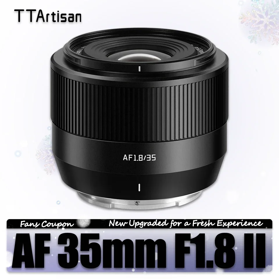 TTArtisan AF 35mm F1.8 II APS-C Frame Large Aperture Lens for Camera Portrait Photography with Fujifilm X-mount XT30 XE4