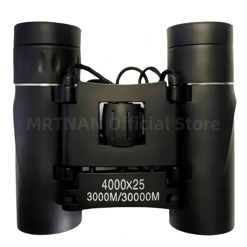 4000X25 High Definition Long Range Binoculars Folding Portable High Power Zoom Optical Telescope with Low Light Performance For