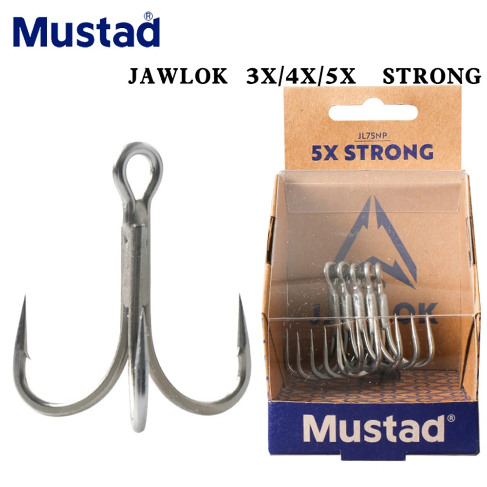 

Mustad оригинальный челюсти LOK 3X 4X 5X прочный 4,3 UltraPoint технология морской рыбалки Тройной Крючок, 8 #-5/0, JL73NP,JL74NP,JL75NP