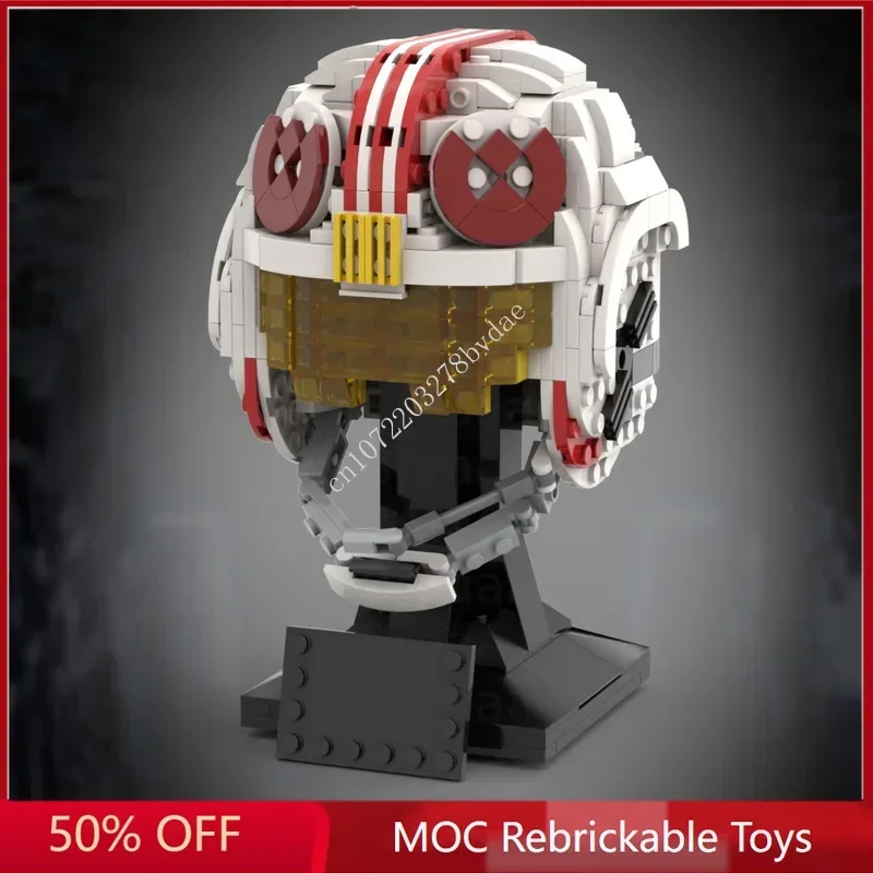 

575 шт., звездный план MOC, шлем пилота Люка, MOC, космический корабль, боевая головоломка, архитектура, игрушка на Рождество, день рождения, подарок для детей в возрасте
