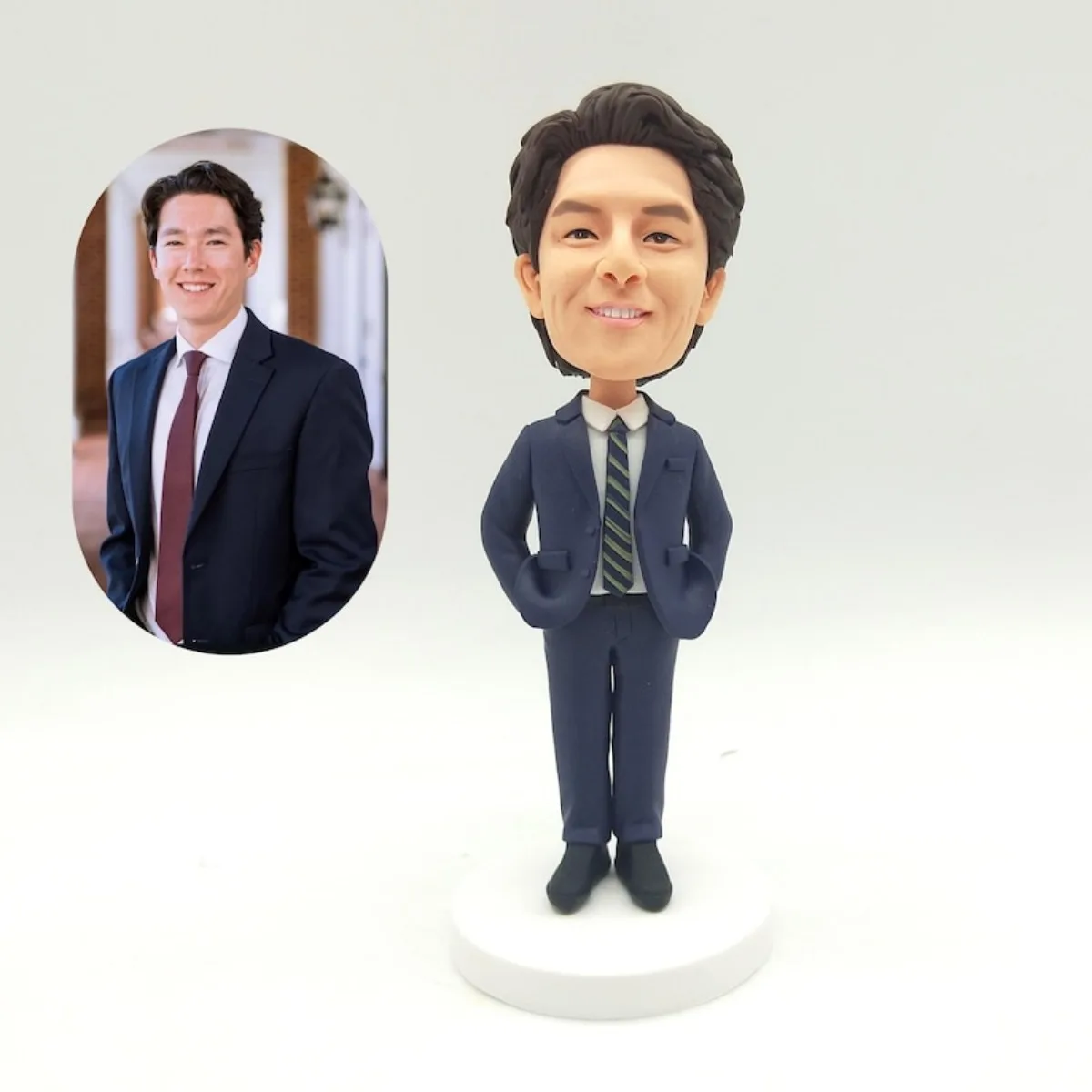 

Custom Bobblehead From Photo Personalized Handmade Clay Figurine Clay Doll Bobbleheads Figurines One Of A Kind Gift