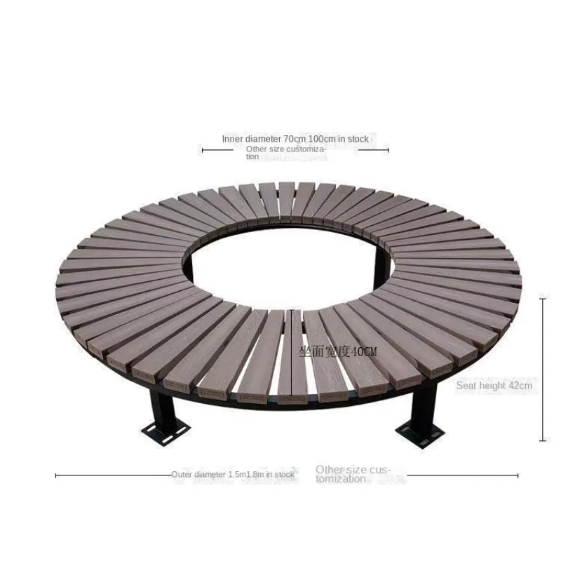 Around the tree air square outdoor round cair plastic-wood park char around the tree round kindergarten chair anticorrosive