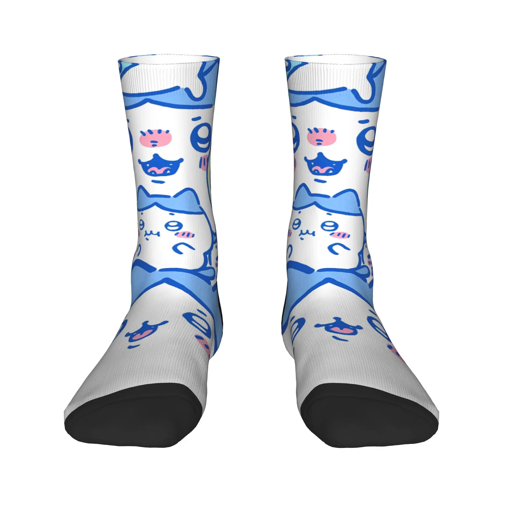 Śmieszne skarpetki Chiikawa Hachiware dla dorosłych mężczyzn, średniej grubości, miękkie skarpetki do skateboardingu, jesienne, graficzne, antypoślizgowe.