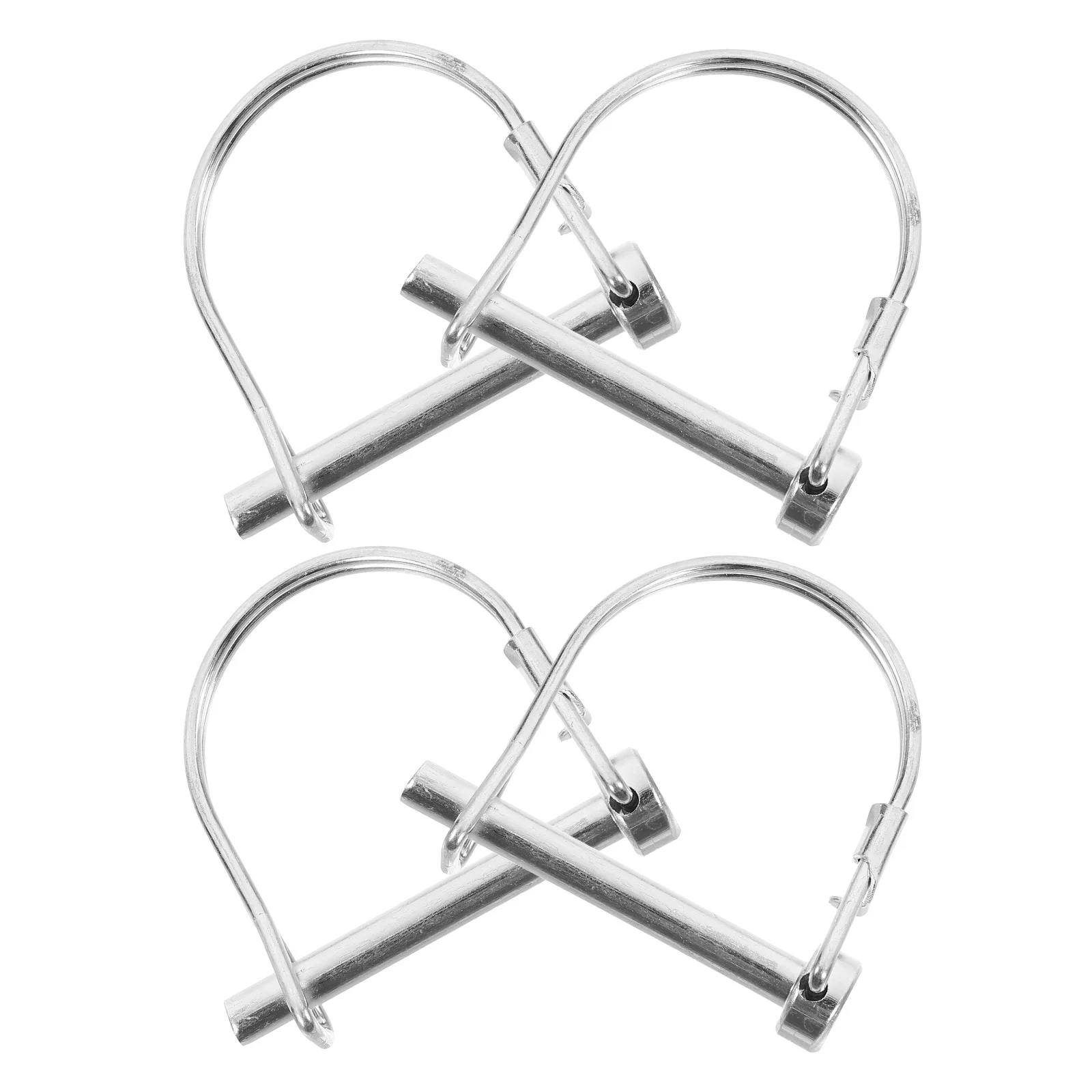 

4Pcs Round Wire Locking Pins Heavy Duty Trailer Coupler Clips for Secure Farm Lawn Garden Equipment Hitch Safety