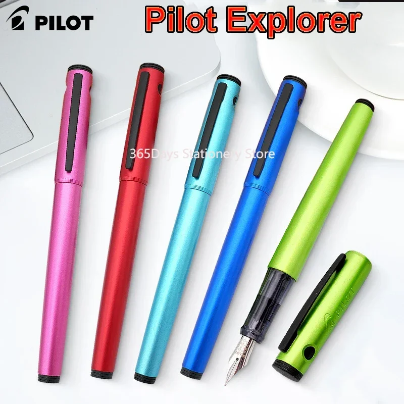 

Original Pilot Pen Fountain Pen Explorer Frosted Stainless Steel With Converter Writing Office School Supplies Calligraphy Pen