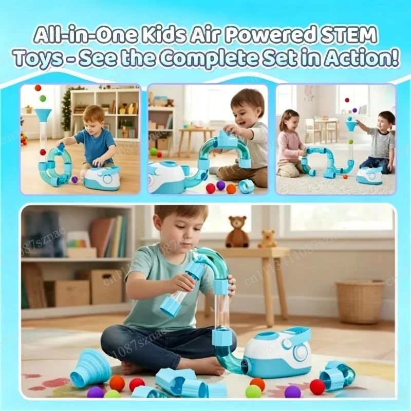 Air Power Pipe Fan DIY Toy Educational Assembly Puzzle Kit For Kids Hands‑On Learning Play For Home Classroom STEM Activity