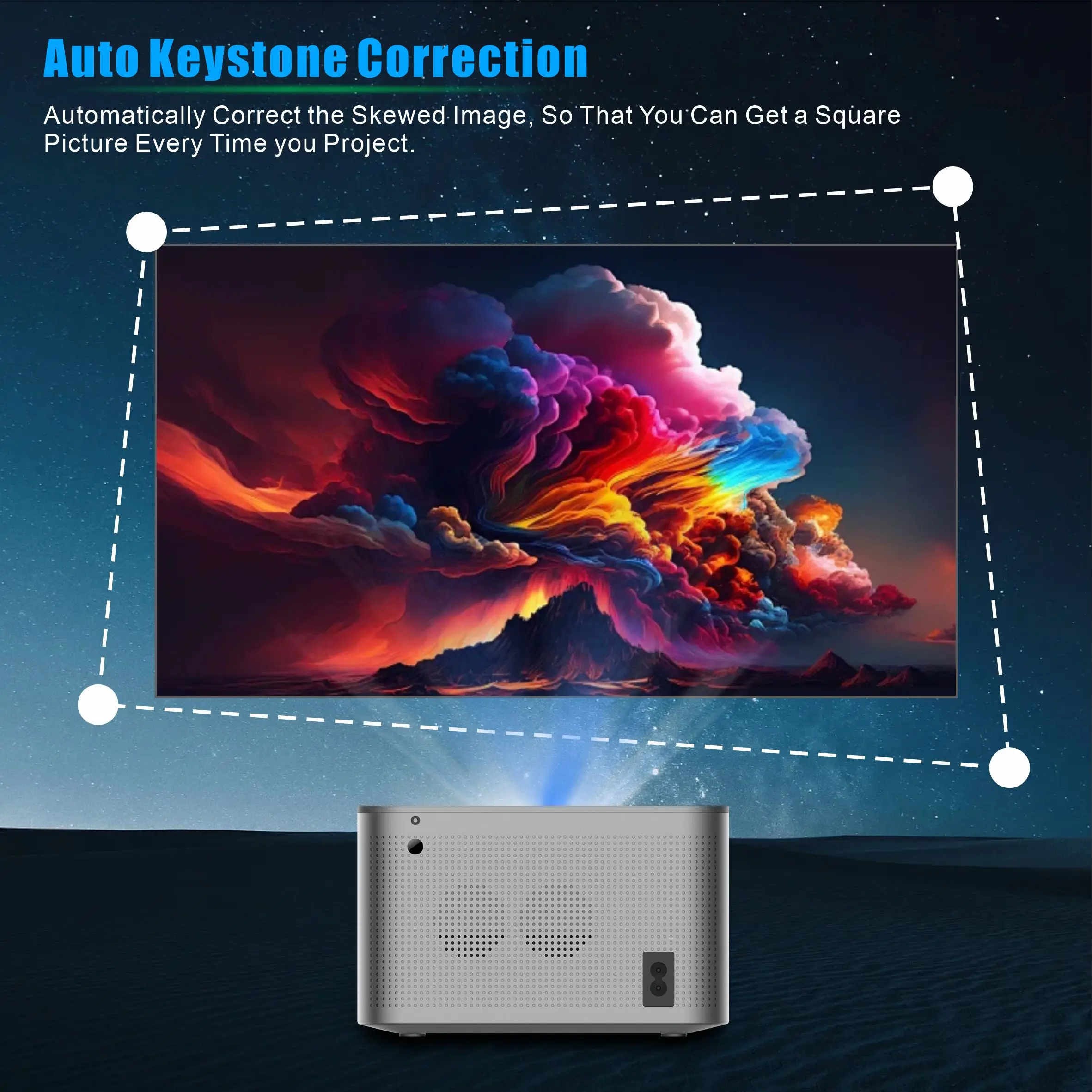 Magcubic Echter 1080P Native HY350 Autofokus Android 11 4K Wifi6 580ANSI H713 2+32G Sprachsteuerung BT5.0 Heimkino-Projektor – Detail 20