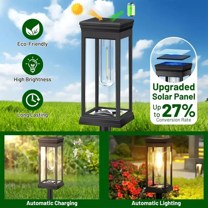 Solar Powered Hallway Lights 1/2/4 PCS LED Waterproof Suitable for Courtyard Landscapes Garden Walkways Lawn Paths
