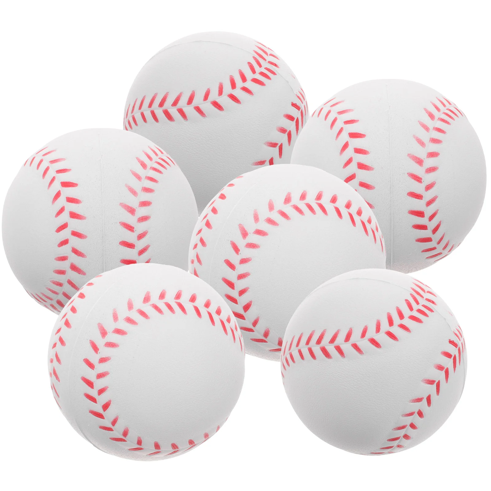 6 Pcs Sponge Training Baseball Baseballs Practice Pu Kids Softball Toys Softballs for