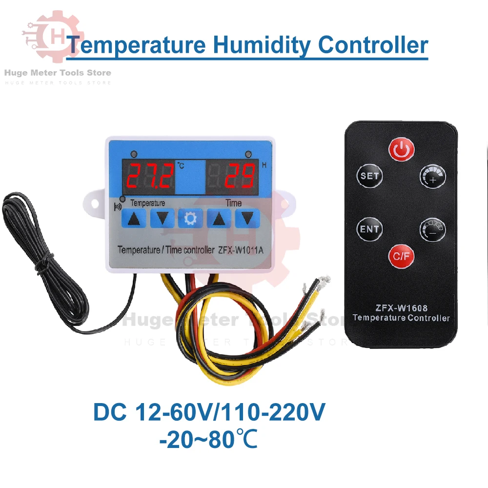 W1011 Dual LED Digital Temperature Sensor Meter Controller Electric Heating Thermostat 220V Aquarium Incubator Thermoregulator