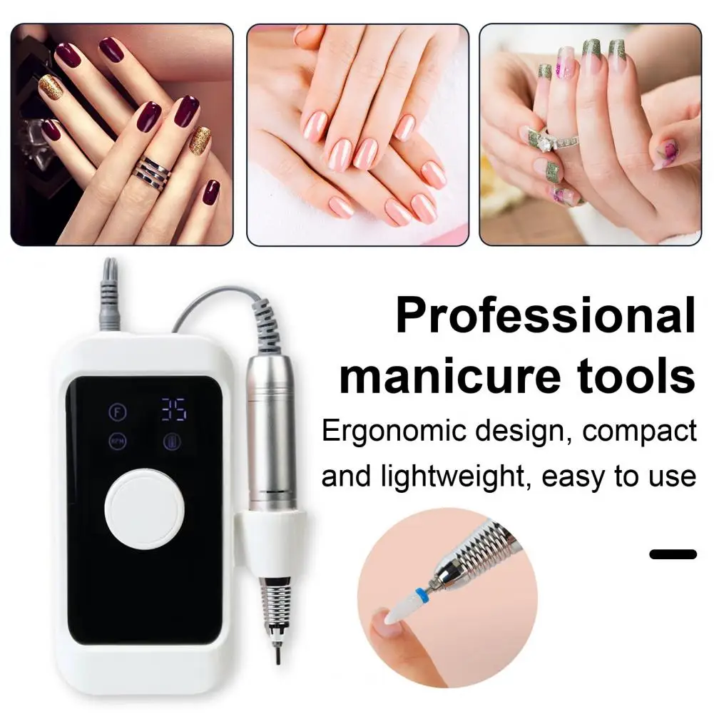 Nagelvormend Gereedschap Multifunctionele 35000Rpm Elektrische Nagelboorset Met 6 Bits Usb Oplaadbare Manicure Benodigdheden Voor Dode Huid