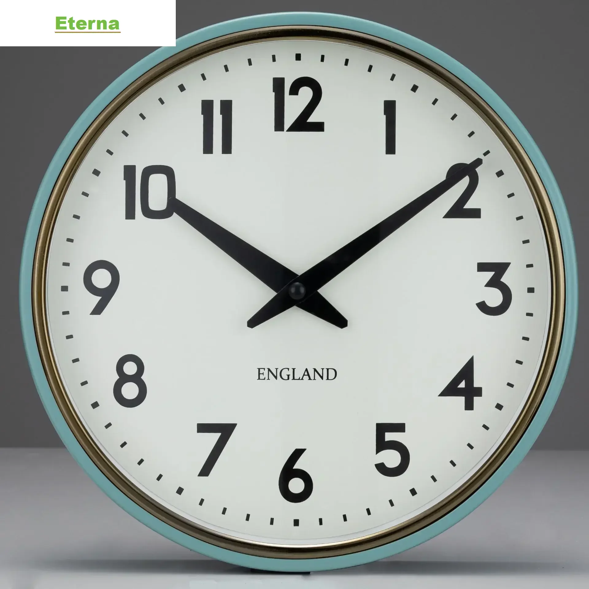 Nordic Modern Minimalist Silent Quartz Wall Clock Round Arabic Numeral 10 Inch for Living Room Home Decor