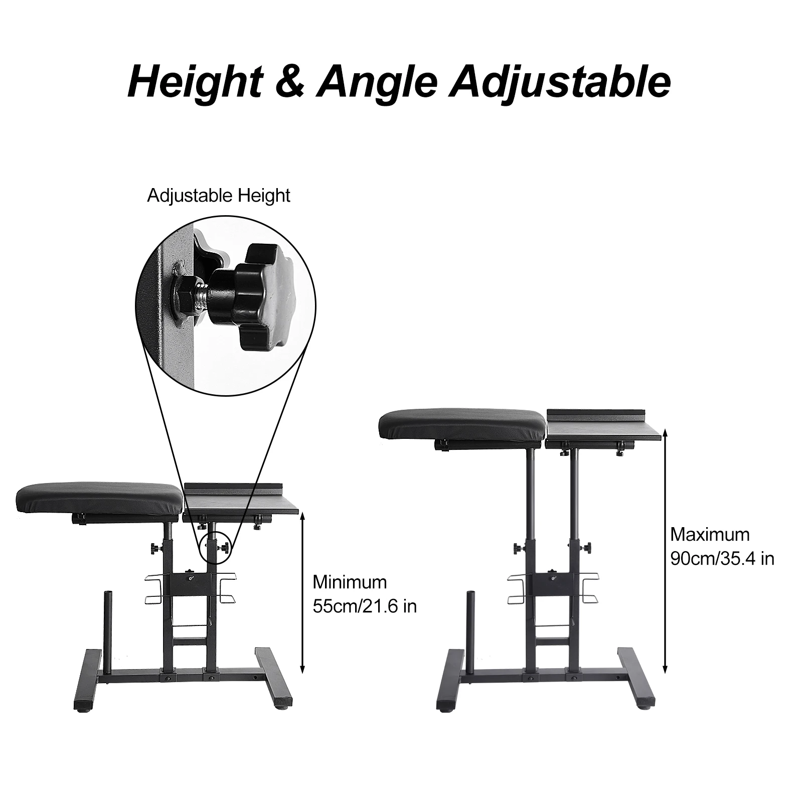 Tattooing Armrest, Tattooing Station Table Hand Rest, Adjustable Height Ink Armrest Stand for Clinics Photo Studios