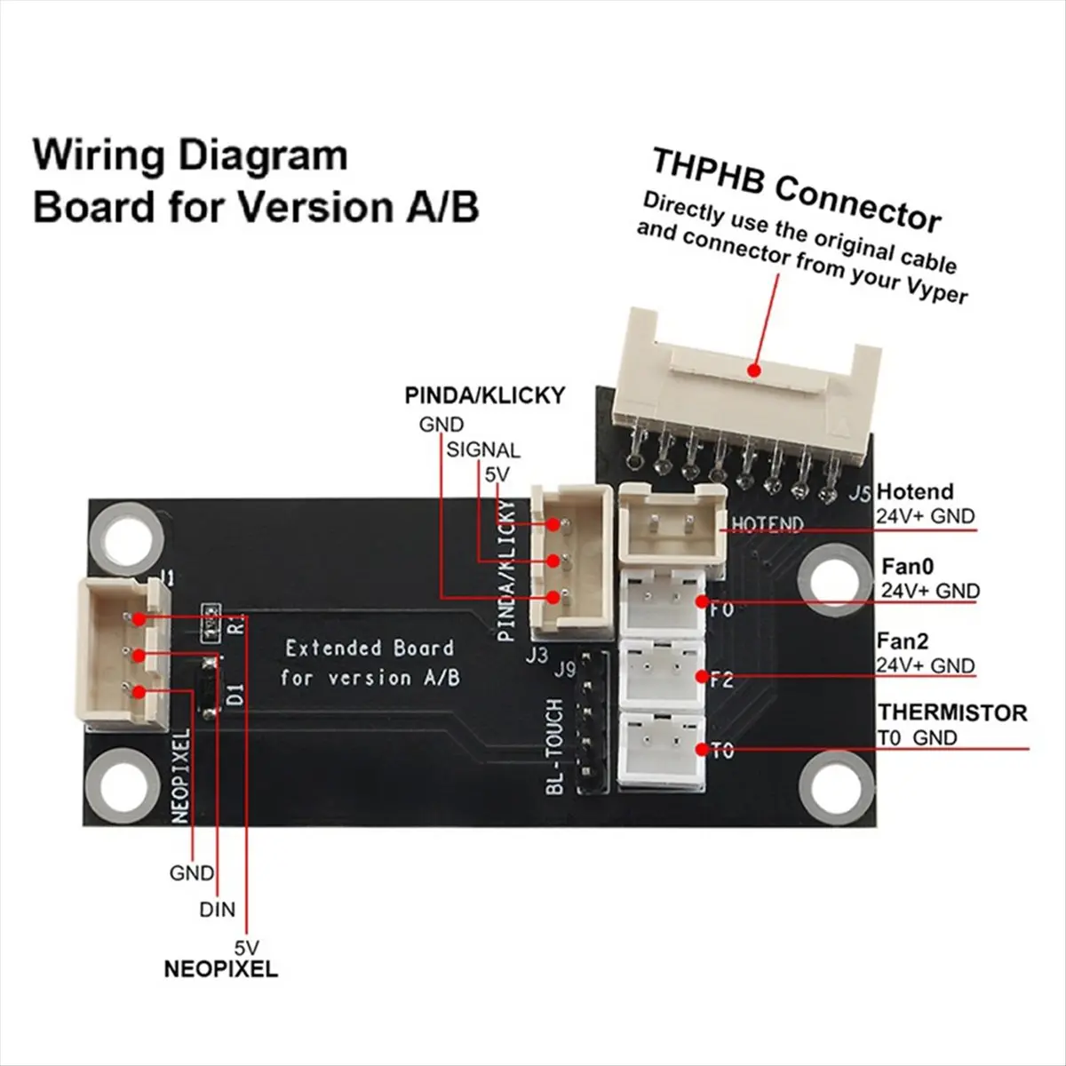 2026 جديد + لوحة تمديد للوحة مهايئ Vyper لإصدار AB لوحات توسيع وحدات ملحقات الطابعة ثلاثية الأبعاد