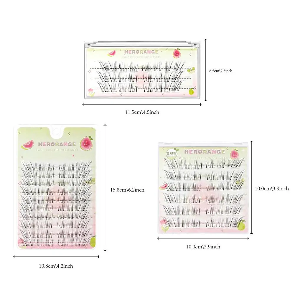 접착제 필요 없음 자체 접착 가짜 속눈썹 부드럽고 푹신한 단일 클러스터 세그먼트 밍크 속눈썹 연장 뷰티 메이크업