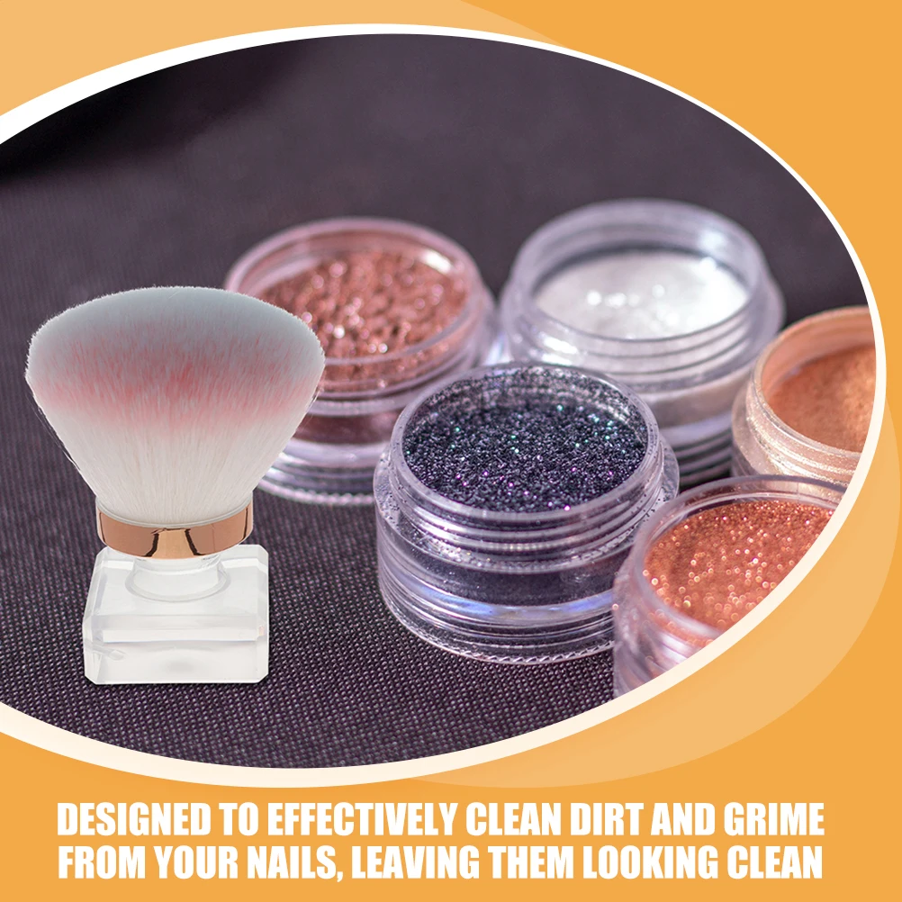 

2pcs Cleaning Fingernail Dust Small Powder Makeup For Manicure Pedicure Soft Bristles Portable Supplies Nail Art Brush Nail