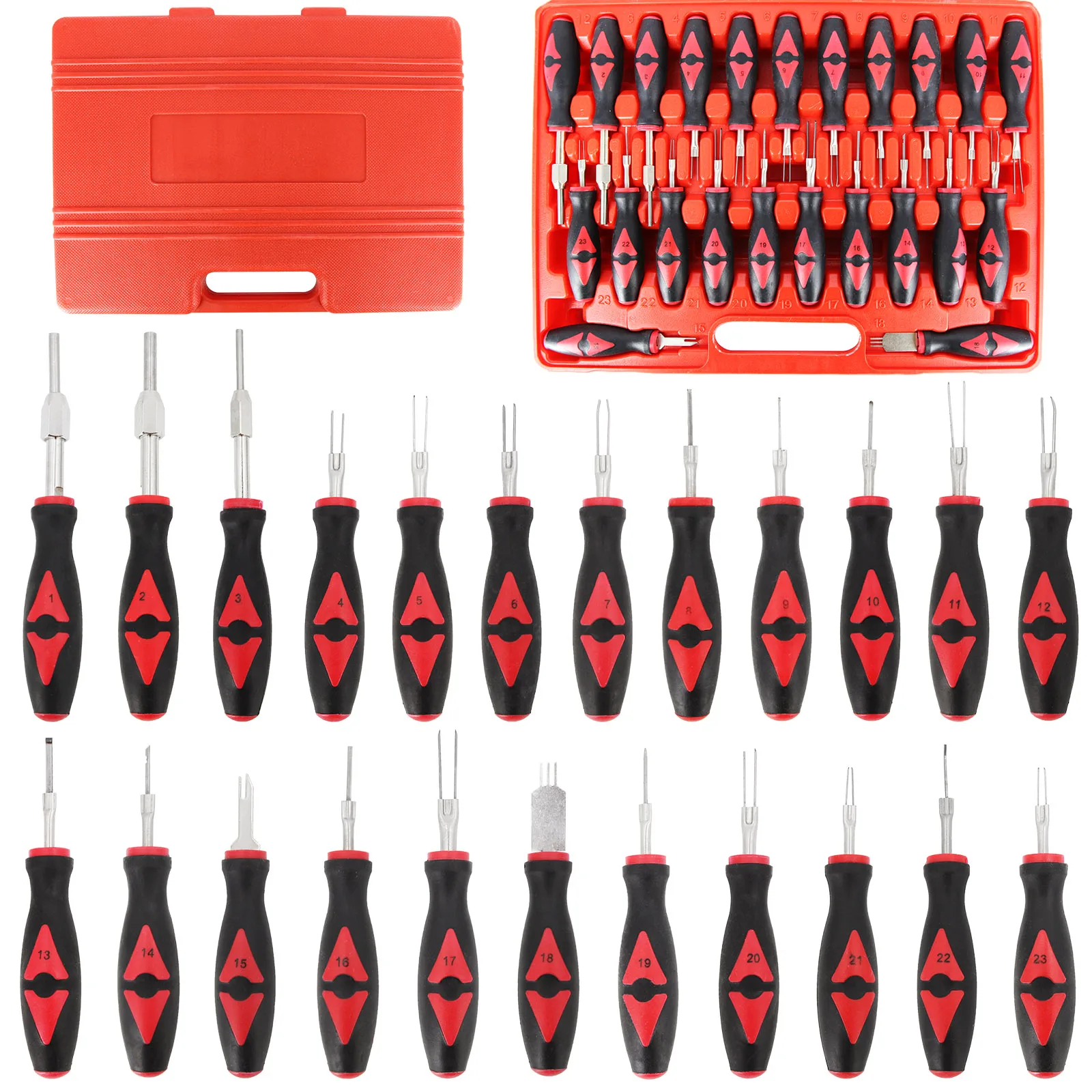 23pcs Car Universal Terminal Release Removal Tool Set Automotive Wiring Connector Crimp Pin Extractor For BMW Ford VW SK1549