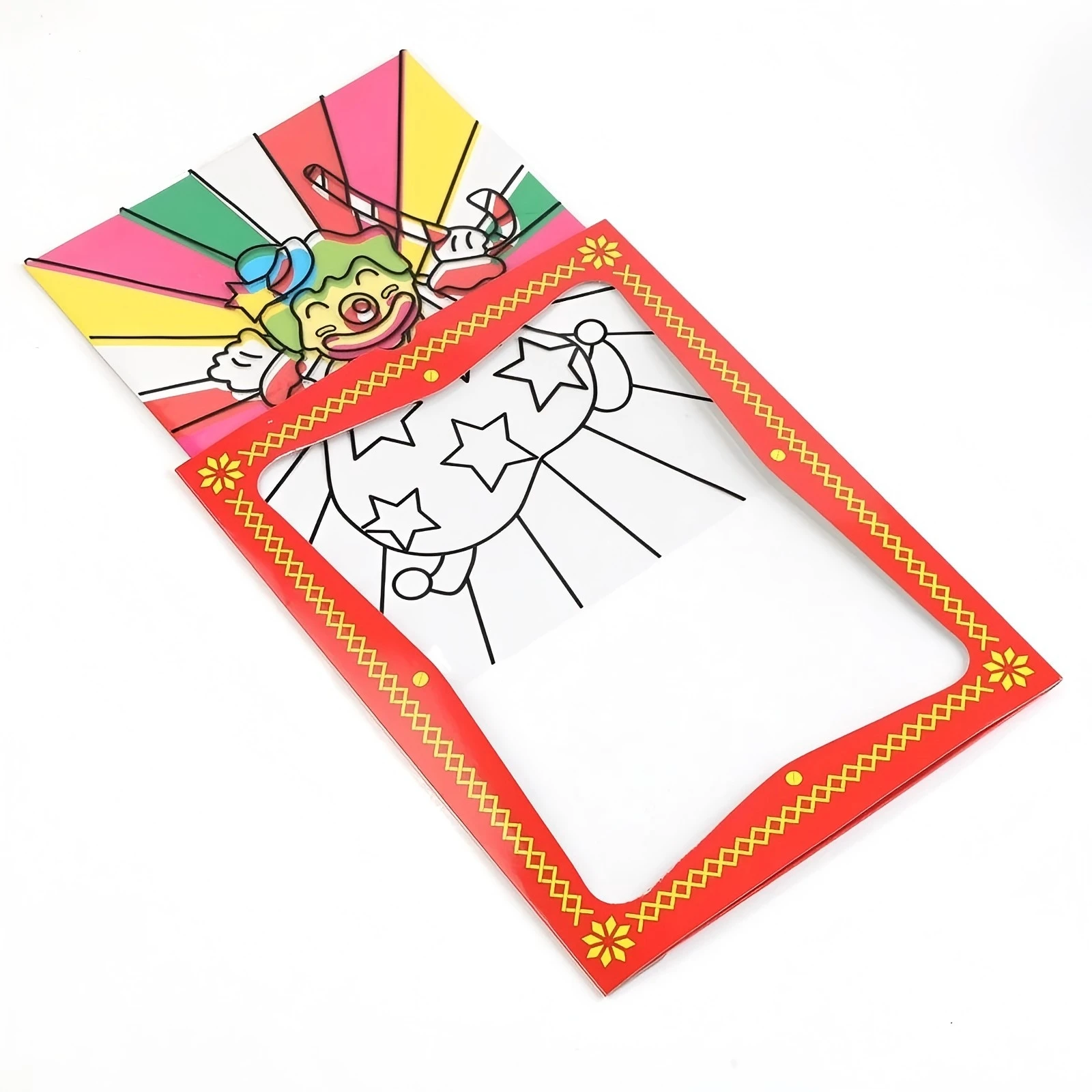 Small Changing Clown Color Card Magic Tricks Toys for Children Close up Stage Magic Props Easy to Do Classic Toys Kids