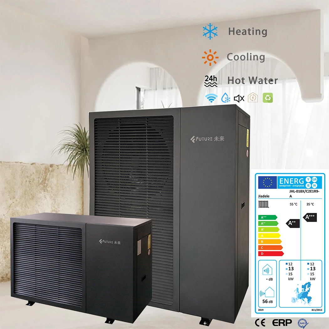 

Wifi Control High Cop 10KW 12kw R290 Monoblock House Central Floor Heating Cooling System Air to Water Heat Pump 16kw