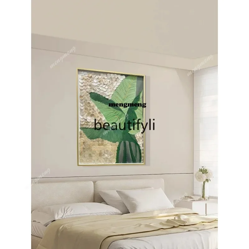 Chinese style shell decorative painting creative restaurant entrance wall hanging painting  N