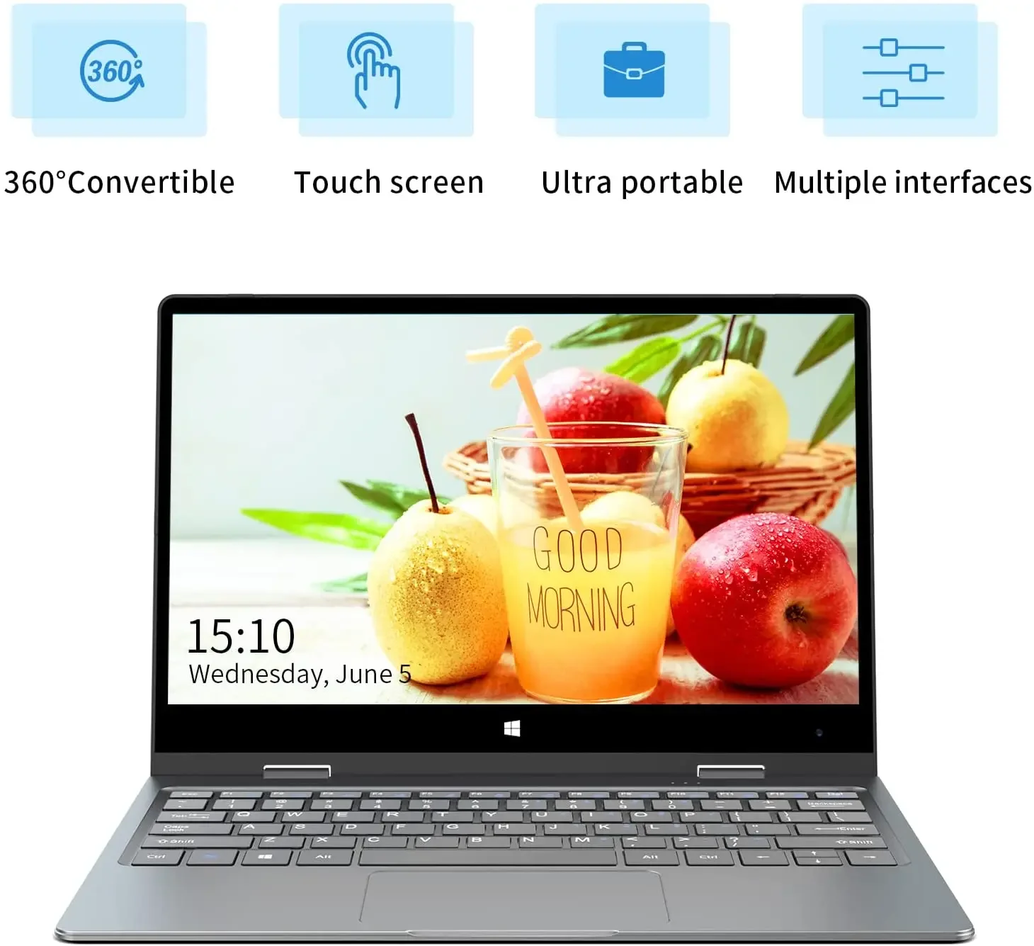 BMAX Y11 Plus Laptop 11.6 Cal 8GB RAM DDR4 256GB SSD Full metalowa obudowa notebooka 11 360 stopni ekran dotykowy Intel N5100