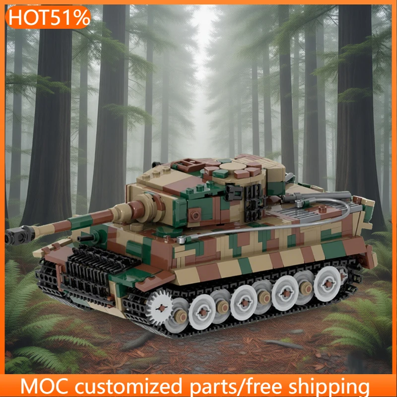 

Модель военного танка Pz.Kpfw. (1041 деталь) Конструктор VI Tiger 1 MOC: Модульная модель для самостоятельной сборки, развивающая игрушка для детей, подарок