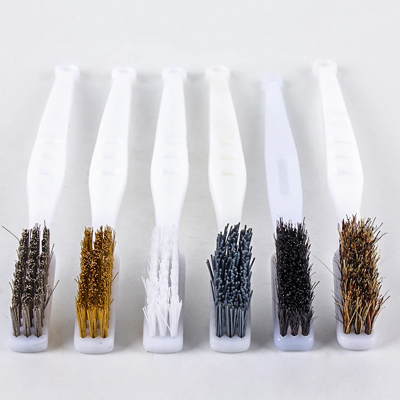 Mini Draht Pinsel Set Stahl Messing Nylon Reinigung Polieren Detail Metall Rost Pinsel