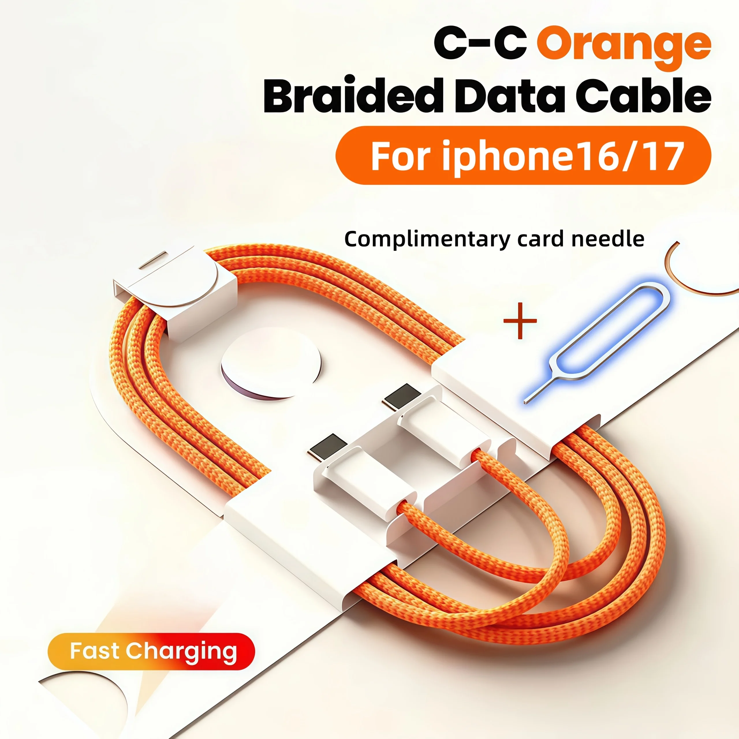 USB-C zu USB-C Kabel 3,3 Fuß USB-C Schnellladekabel Typ-C Ladekabel für iPhone 17/16 Pro Max Plus