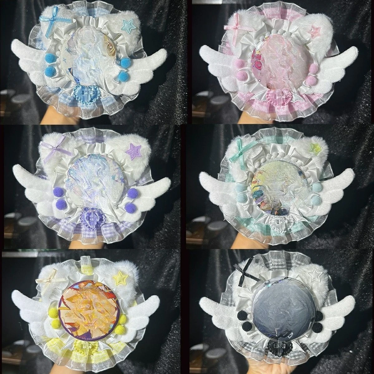 Ins Aesthetic Owl Badge Decor Base with Bow, 2D Anime Brooch Ornament, Cute Gumi Decoration for Itabag