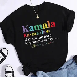 Kamala Harris 2024 Shirt for President Election Fan Gift Man and Woman All-match High Quality Cotton O-nec Print Funny Tshits