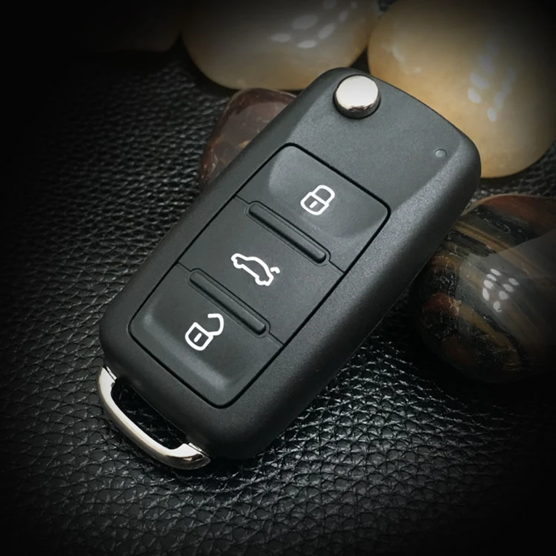 Car Remote Key Shell for VW Jetta Polo Caddy Eos Golf Tiguan for Skoda Rapid Superb Octavia Fabia for SEAT ibiza Leon Key Case