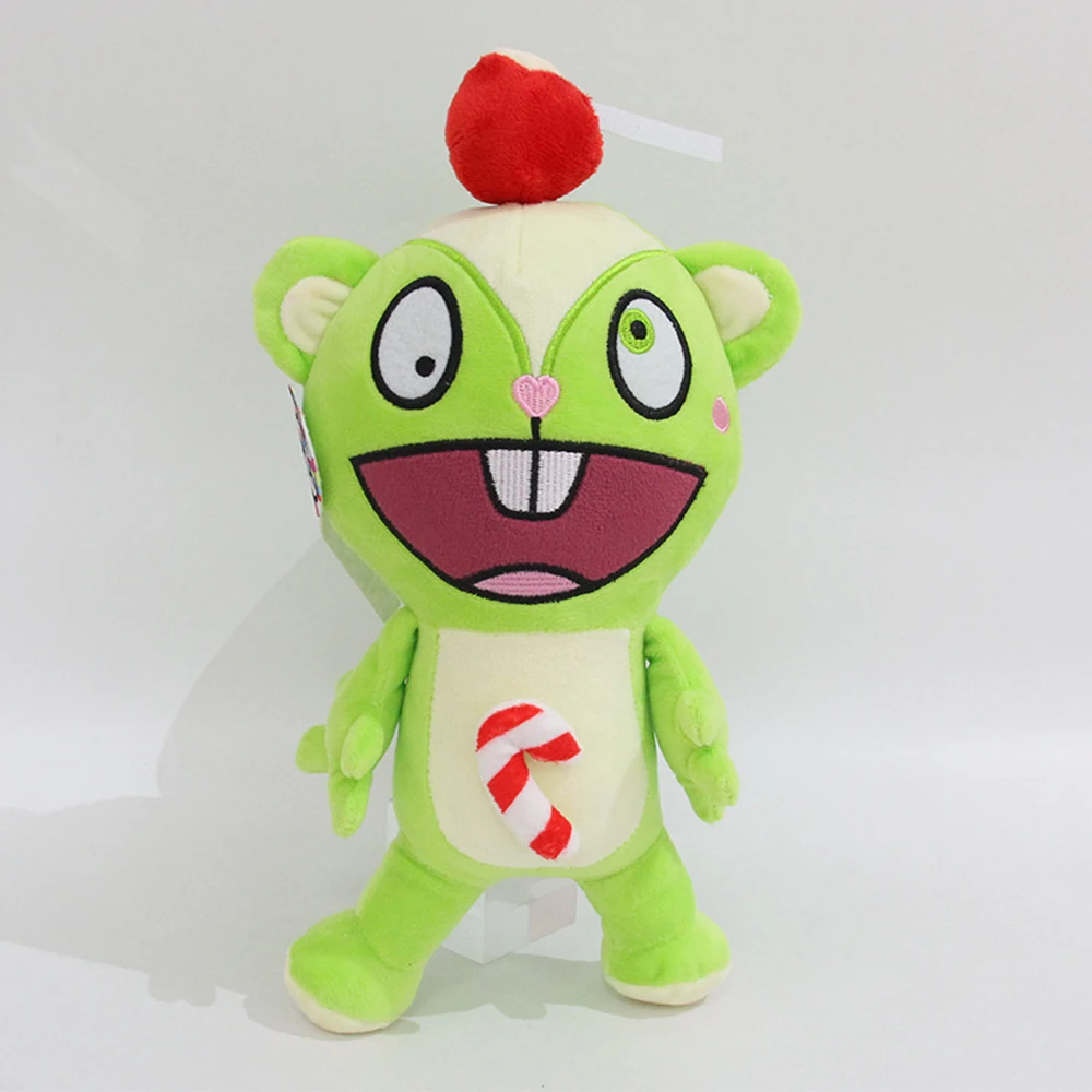 28cm HTF Happy Tree Friends Anime Happy Tree Friends Soldier Fliqpy Plush Toys Dolls Military Flipy Doll Plush Toy for Kids Gift