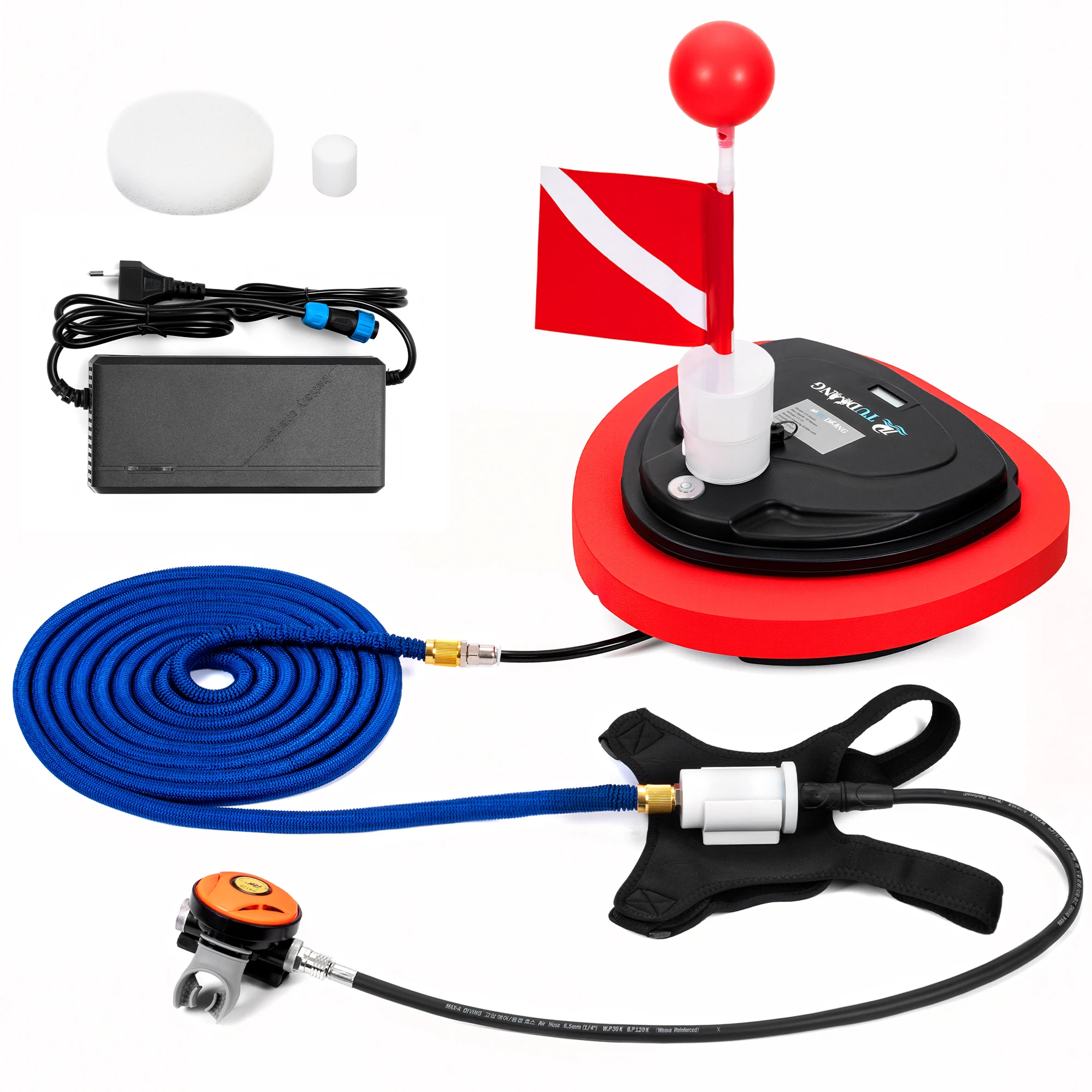 TUXING Scuba Diving Snorkel Equipment Diving Mobile Ventilator Tankless Waterproof Recharer Snorkel Diving Time 3.5-5H Depth 10m
