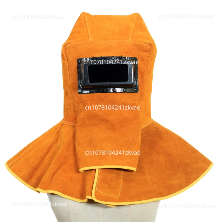 Hood Grinding -15-65 Arc Tig Cowhide Welder Mask Welding Helmet Eyes Protection Sparkproof Head-Mounted Leather