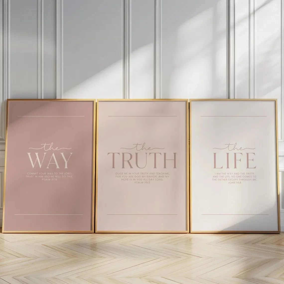 Impression sur toile moderne « The Way The Truth The Life », art mural chrétien, affiche, image pour chambre à coucher, décoration de la maison