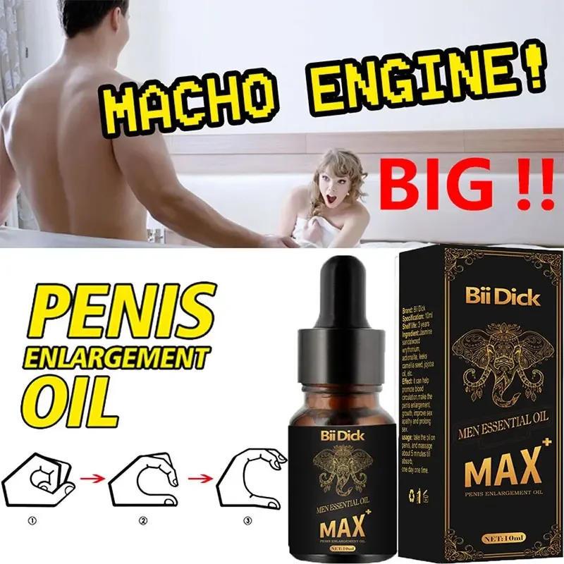 Minyak pembesar Penis besar untuk pertumbuhan dewasa, penambah ereksi seks menunda ejakulasi tahan lama penebal perawatan kesehatan