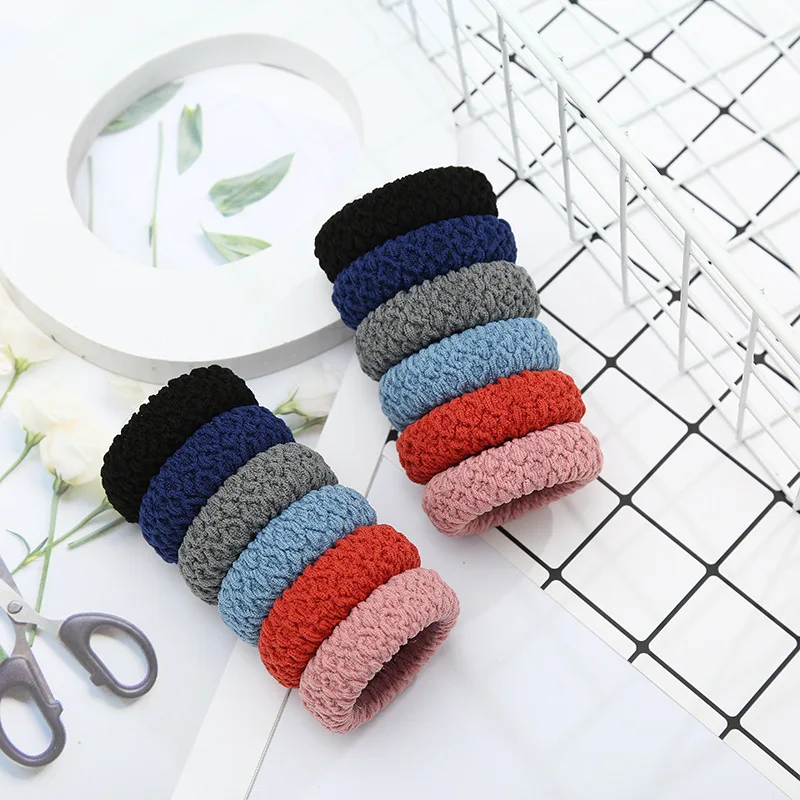 20pcs/box Stretchy  Young Lady Rubber Band Simple Black Hair Accessories  Wholesale Hair Rope