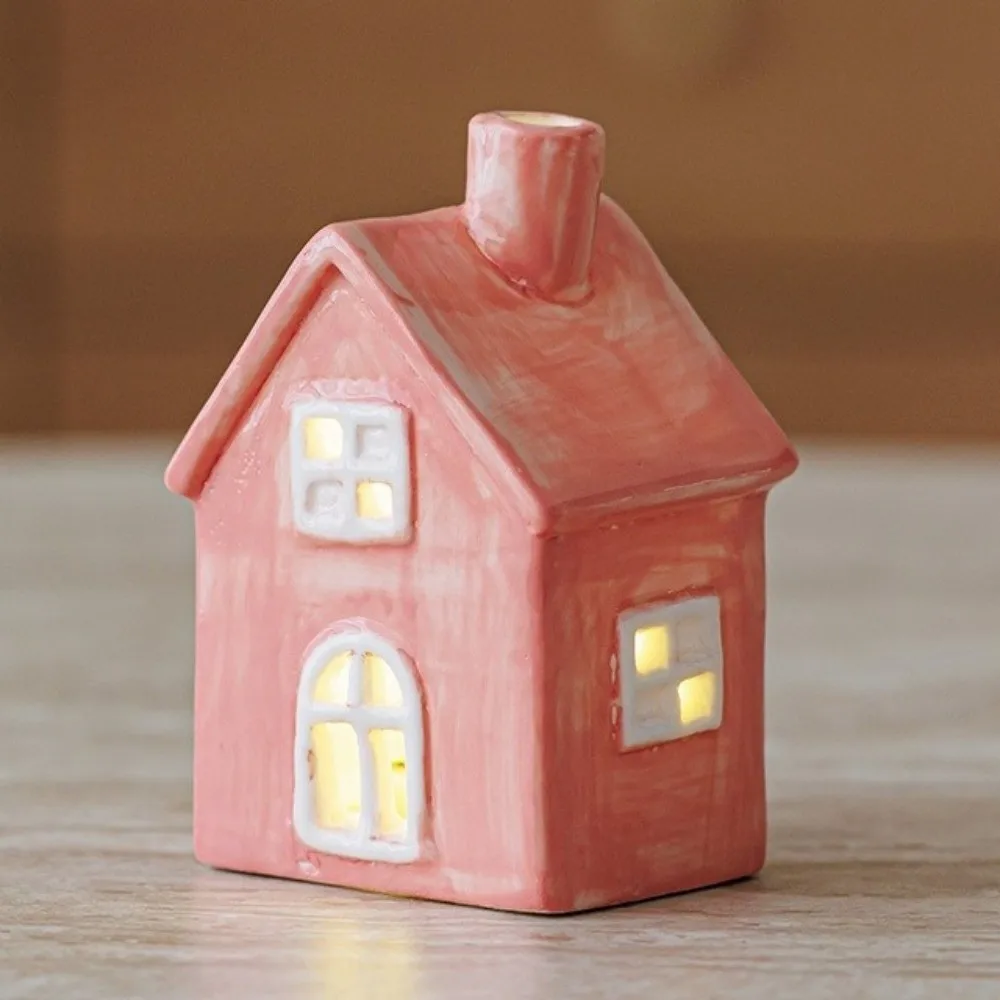 Decorative House-Shaped Christmas Night Light LED Warm Glow Village House Lamp DIY Festival Atmosphere Light Gift