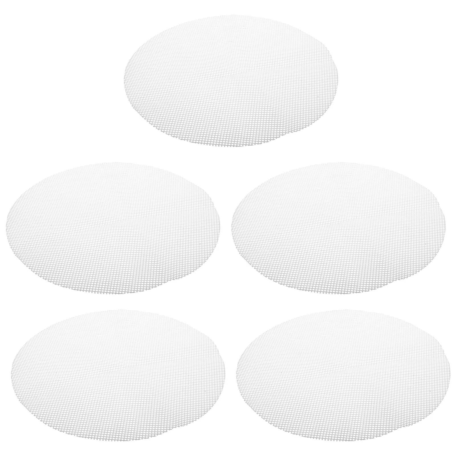 

5 Pcs Steamer Silicone Mat Dumplings Steamed Mesh Non-stick Pad Baking White Round Shape