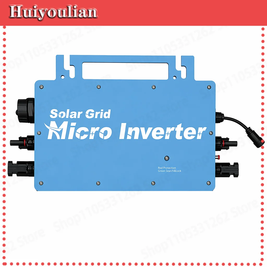 Grid Tie Micro Inverter 1000W Anti-Reverse, WiFi Monitoring 36V Battery-Compatible for Home Rooftop Solar PV