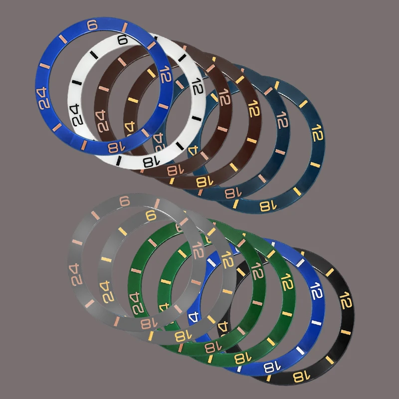 

38mmx30.6mm Curved Ceramics Bezel Insert Ring Fits SKX007 SKX009 SRPD SUB Seamaster 300 Watch Case Bezel Ring Repair Parts