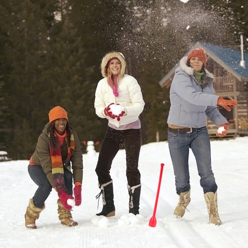 

2 Pcs Snowball Stick Winter Toys Thrower for Kids Toddler Outdoor Plastic Sport