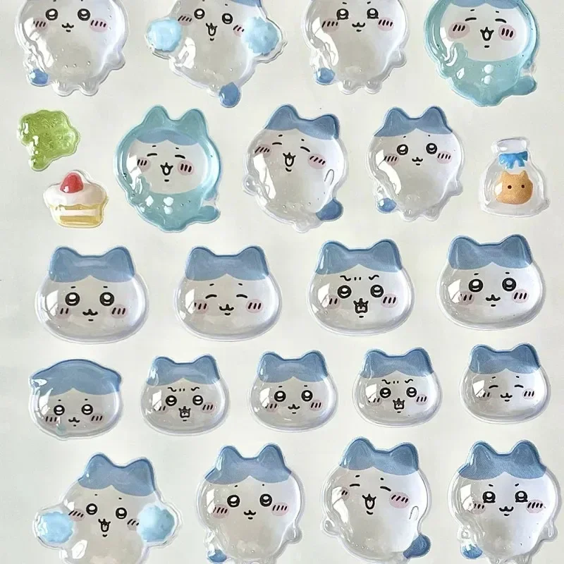 Chiikawa 3D Cute Relief PVC Crystal Waterproof Stickers DIY Scrapbook Laptop Cute Bonbon Drop Seal Children Gift ボンボン ドロップシール