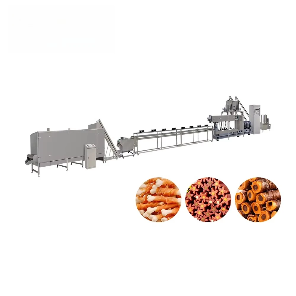 Continuous Companion Animal Chewing Treat Processing Plant Adjustable Texture Ration Forming Equipment for Medium