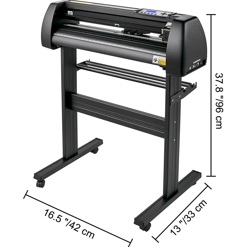 28Inch 720MM Max Paper Feed Printer Cutting Plotter Vinyl Cutter Machine With Computer Windows Software 3 Blades LCD Screen