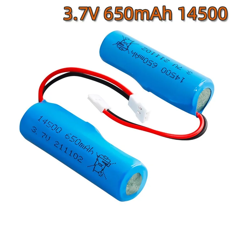 SM/JST/XH2.54 plug 1S 3.7V 650mAh 14500 Li-ion Battery 10C/USB For R/C Stunt Dump Car/R/C Twist- Desert Cars R/C Climbing cars