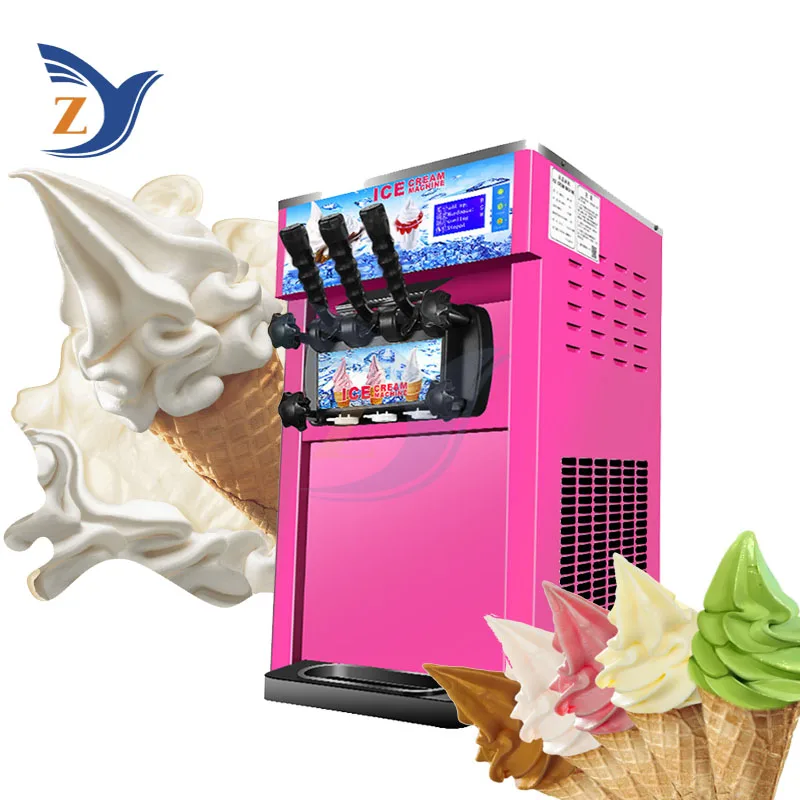 

Ice Cream Making Machine ZY-168 Stainless Steel Table Type Small Automatic Domestic Commercial Double Storage Cylinder Equipment